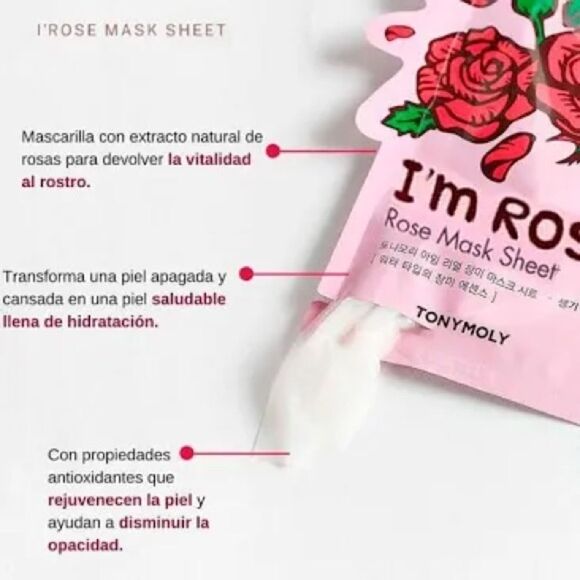 $4 ๐ Tonymoly Iโm Rose ๐นโRevitalizingโ SHEET Mask NEW - Picture 4 of 5